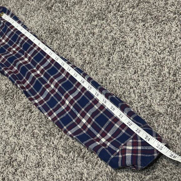 Triumph Bonneville Plaid Flannel Womens Sz S 100% Cotton Soft Front Pockets Blue - Picture 5 of 6